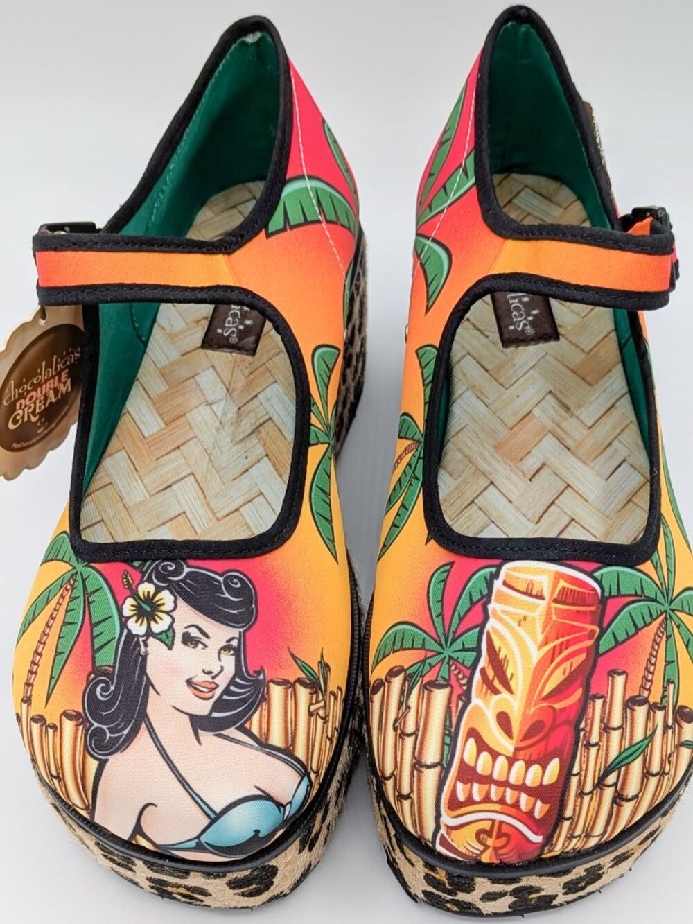 Hot Chocolate Design Chocolaticas Womens 8 Tiki Rockabilly Platform Shoes - NIB